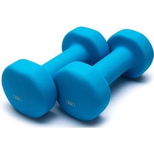 Ab. Neoprene Dumbbells of 6Kg (13.2LB) Includes 2 Dumbbells of 3Kg (6.6LB) | Sky Blue | Material : Iron with Neoprene coat | Exercise and Fitness Weights for Women and Men at Home/Gym