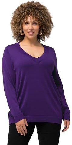 Ulla Popken Trui  donkerlila