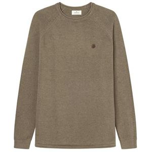 Springfield Gg7 Basic roltrui met PU-logo, bruin, maat S