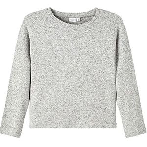 NAME IT Meisjes NKFVICTI LS Knit L NOOS Pullover, Grey Melange, 110, gemengd grijs, 50 cm