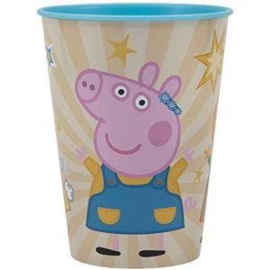 Stor Peppa Pig Herbruikbare plastic beker voor kinderen, 260 ml