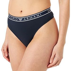 Emporio Armani Women's Icon Logo Band Thong Slipje voor dames, Marine., M