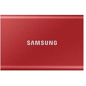 T7 Portable SSD 2 TB Mettallic red.
