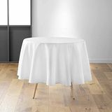Douceur d'Intérieur - 1720243, tafelkleed rond, 180 cm, Essentiel, polyester effen kleuren, wit