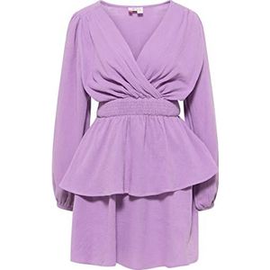 EYOTA Mini-jurk voor dames, paars, S