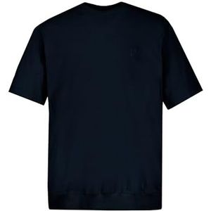 JP 1880 Heren grote maten grote maten Menswear L-8XL T-shirt, basic, ronde hals, gekamd katoen, tot 8XL 702558, donkermarine, 8XL