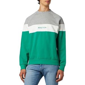 United Colors of Benetton Jumpsuit shirt voor unisex volwassenen, groen en grijs 108, L