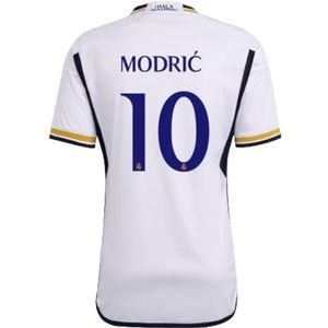 Real Madrid Kit Gara Home Nameset Naam en Nummer Modric 19 Niveau 2023/2024, volwassenen, Blauw