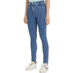 Calvin Klein Jeans Skinny broek met hoge taille voor dames, Denim Medium, 24W / 34L