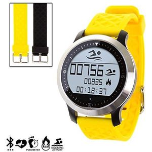 DAM DMR228 Sportswim F69 Smartwatch met 2 wisselarmbanden, geel