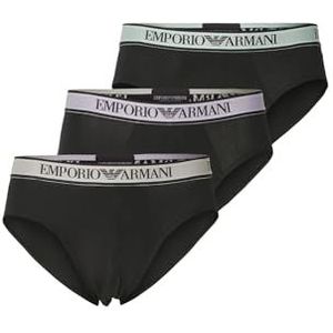 EMPORIO ARMANI Heren 3-Pack Slip (Pack van 3), Zwart/Zwart/Zwart, XL