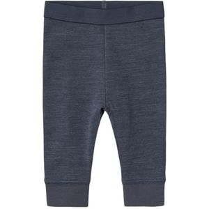 NAME IT Baby jongens Nbmwupsus wollen/Cot Longjohn leggings, blauw, 62 cm