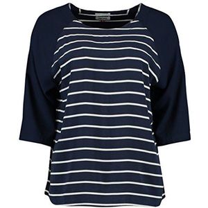 Tommy Jeans Dames Nateira blouse 3/4 slv 3/4-mouw shirt met lange mouwen, blauw (Egret-pt/Navy Blazer-pt 003), 40