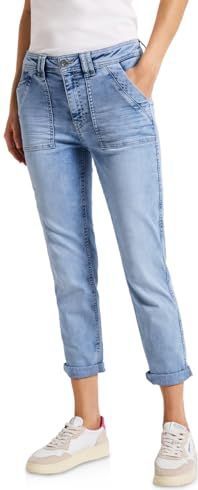 Street One Dames Cargo jeans in Loose Fit in Blauw, in size: 26