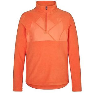 Ziener Jonki Skipullover voor kinderen, skirolli, functioneel shirt, ademend, fleece, warm, burnt oranje, 128