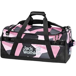 Jack Wolfskin Unisex - Volwassen Expedition Trunk 40 vrijetijdstas, roze geo Block, één maat
