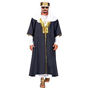 Widmann - Sultan kostuum, tuniek met robe, tulban, arabijn, sjaal, carnaval, themafeest