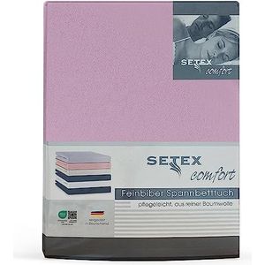 Setex - Fijn flanellen laken met elastiek, behaaglijk zacht, flanel hoeslaken van 100% katoen met rondom elastiek, beddengoed, het hele jaar door, laken 180 x 200 cm, lila