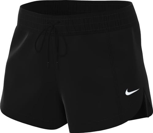 Nike Windrunner geweven damesshorts met halfhoge taille (5 cm) - Zwart