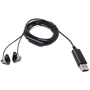 SYTEM-S Stereo In Ear Noise Cancelling Hoofdtelefoon 2 m USB 2.0 Volumeregeling Microfoontas Grijs