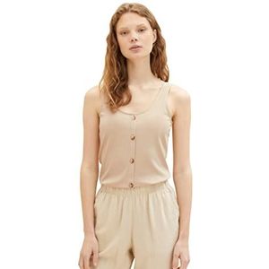 TOM TAILOR Denim Dames 1038399 Top, 31700-Dusty Sand Beige, S, 31700 - Dusty Sand Beige, S