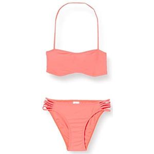 Badpak met hoge print, Neon koraal., 14 Jaren