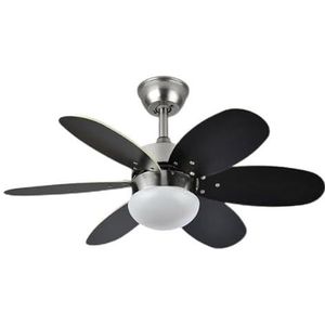 Brightium DC-ventilator met 6 vleugels, omkeerbaar, wenge/beuken, afstandsbediening en timer, ideaal voor het opfrissen en decoreren van binnenruimtes.