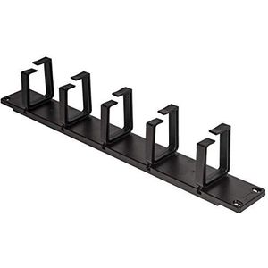LINK Kabelgeleiding voor kasten met 5 afneembare ringen, 19 inch, zwart