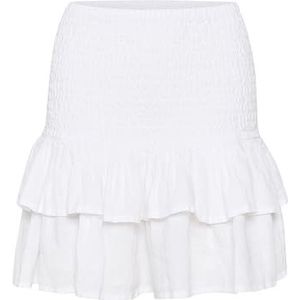 Part Two HeiPW Shaped Fit Mid Thigh Skirt voor dames, Helder Wit, 42