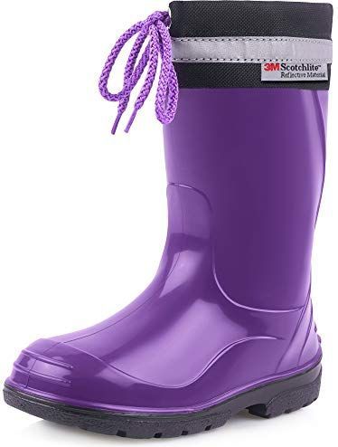 Ladeheid - LA-972 - Rubberen Regenlaarzen - Paars/Zwart