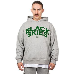 Blackskies Oversized sweatshirt voor heren, met capuchon van zwaar gewicht, streetwear, luxe sweers, pullover voor dames, sweatshirt met kudde, Sweatshirt met capuchon grijs-groen, L