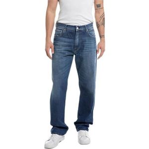 Replay Heren Jeans Kyran Relaxed Fit, Medium Blue 009, 36W / 32L