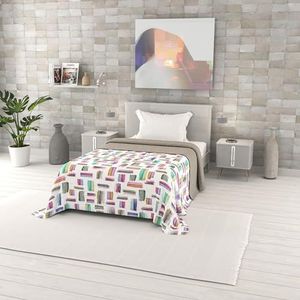 bedrukte zomer quilt ""FANTASY"", polyester vulling, 220x270cm, Multicolor