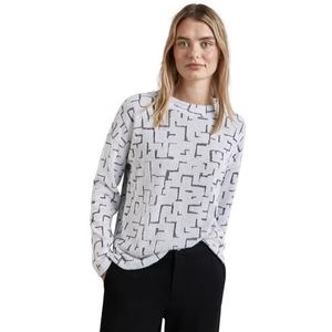 Street One Wollig shirt met print, Lucid White, 42