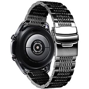 DEALELE Band Compatibel met Samsung Galaxy Watch 46mm / Galaxy 3 45mm / Gear S3, 22mm Roestvrij Staal Metaal Armband Vervanging voor Huawei Watch 3/3 Pro / GT3 46mm / GT2 46mm / GT Watch, Zwart