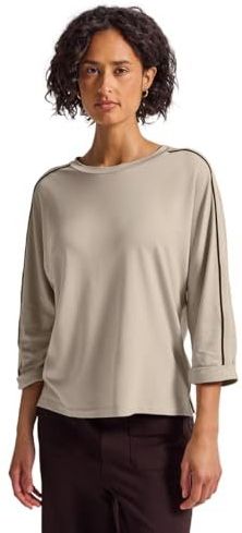 Street One - Dames T-shirt - Met 3/4 Mouwen - U-boot Halslijn - Zacht Mengsel van Katoen en Modal