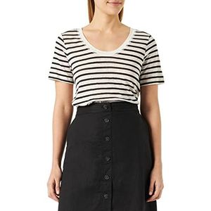 Part Two PiePW TS T-shirt Relaxed Fit Black Stripe, XX-Large Vrouwen