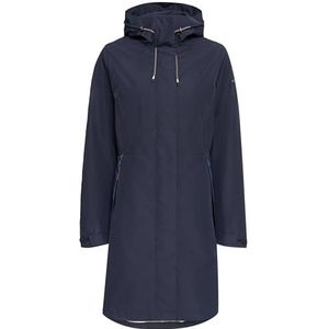 camel active Dames teXXXactive® mantel van gerecycled polyester, donkerblauw, 34