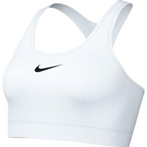 Nike Dames Bra W Nk Df Swsh Ms Ll Bra, White/Stone Mauve/Black, FN2728-100, L