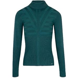 Morgan Trui met lange mouwen en rolkraag, Donkergroen, XS
