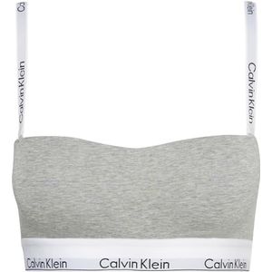 Calvin Klein Licht gevoerde bandeau, grijs heide, XS, Grijze Hei, XS