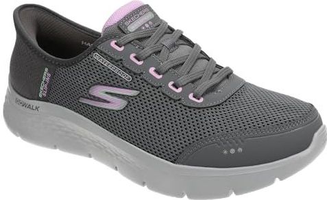 Skechers - Go Walk Flex - Sneaker - Houtskool - Slip-Ins 100% Waterdichte Mesh Lace-Up
