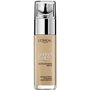 L'Oréal Paris True Match Foundation 3.W Golden Beige - L'Oréal Foundation met Hyaluronzuur & Natuurlijke Dekking, met SPF 17-30 ml (Perfect Match), 3.W Beige Doré