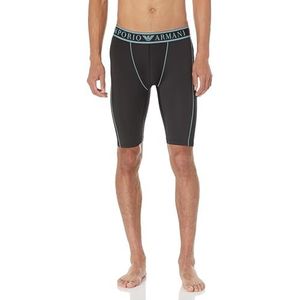 Emporio Armani Heren Heren Biker Boxer Mesh Microvezel Leggings, zwart, M