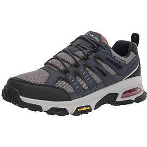 Skechers Skechers Air Envoy Bulldozer Sneaker voor heren, Navy Leather Pu Mesh Grijze Trim, 39.5 EU