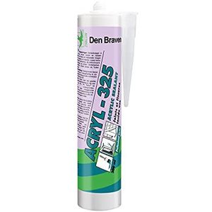 Den Braven Acryl 325 – acrylkit voor voegen en scheuren – binnen – voor trappen, muren, plafonds, plinten, lijsten en vensterbanken – zeer geringe geur – 1 cartridge 300 ml, wit