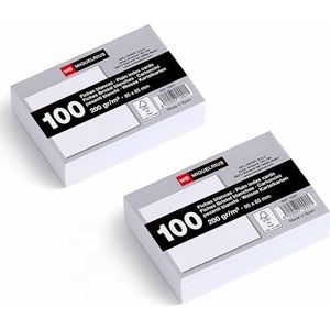Miquelrius Indexkaarten, 200 g/m², leerkaarten en voorbereidingskaarten voor opposities, verpakking met 200 gladde indexkaarten voor notities, afmetingen 95 x 65 mm, flashcards, school- en