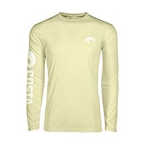 Costa Del Mar Heren Tech Crew Shirt, Lichtgeel, L