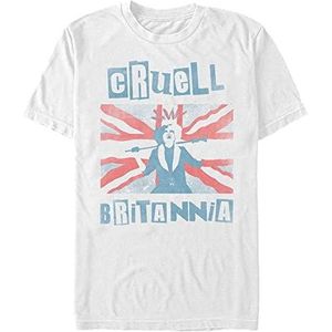 Disney Classics Unisex Dnca-Cruell Britannia Organic T-shirt met korte mouwen, wit, M