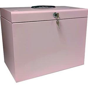 Cathedral Products A4 stalen vijlbox met starter pack van 5 hangvijlen - pastel roze
